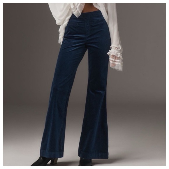 Anthropologie Pants - Anthropologie Pilcro Jewel Teal Wide Leg Corduroy Flare Pants Sz 30